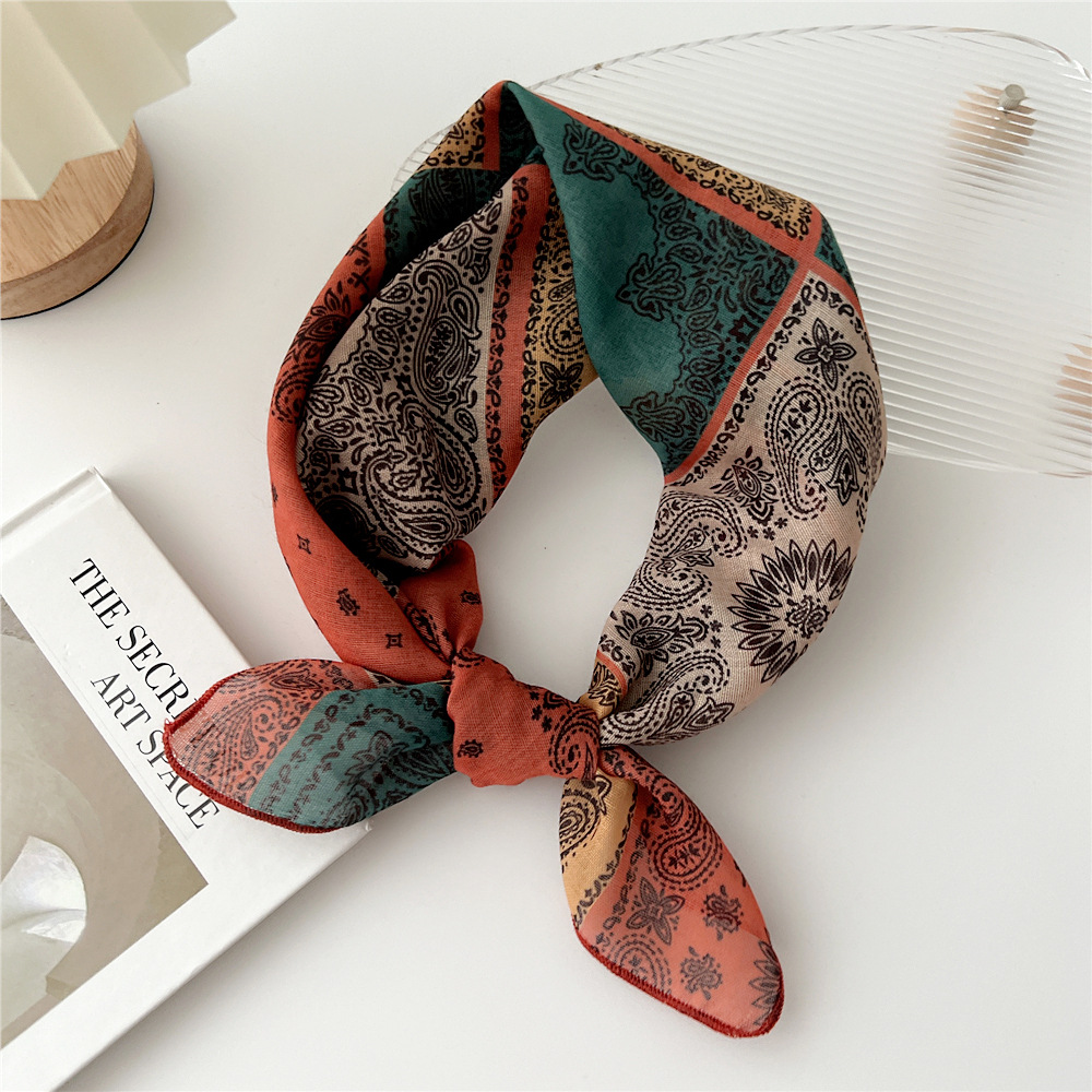 ファッション綿スカーフ女性花柄ネッカチーフ小さなスカーフヒジ - Bandana Cotton のレビューと価格