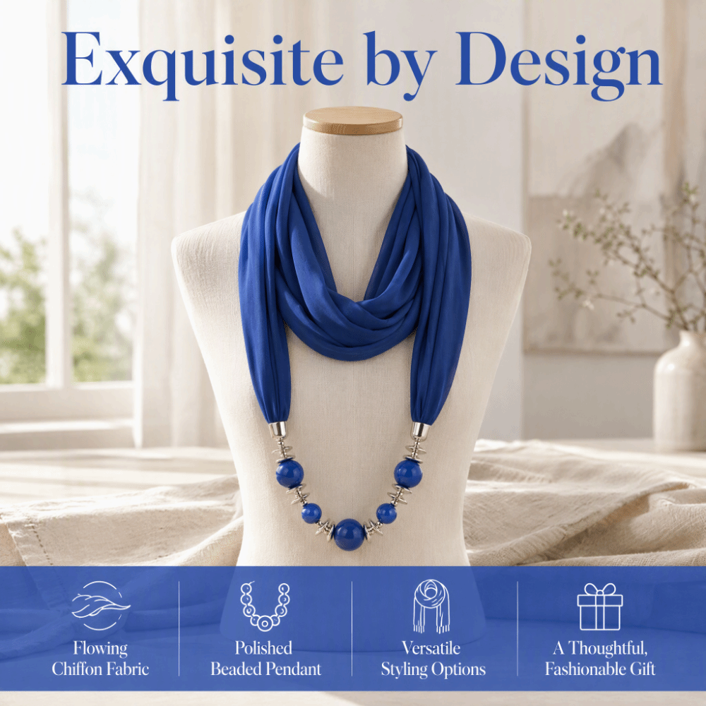 新しいシフォンスカーフ、無地ビーズ付きインフィニティスカーフ - Infinity Scarf Knit のレビューと価格