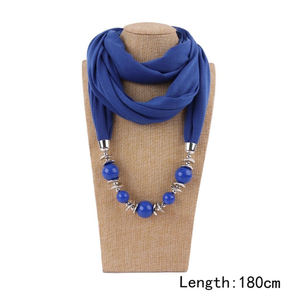 新しいシフォンスカーフ、無地ビーズ付きインフィニティスカーフ - Infinity Scarf Knit のレビューと価格