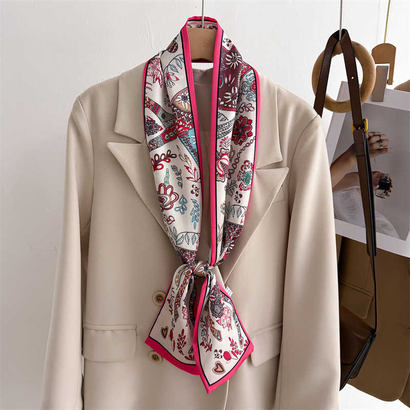 45色展開、シルクのような肌触りのプリントデザインスカーフシ - Face Scarf Mask のレビューと価格